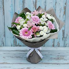 Букет цветов из:  Герберы, Альстромерии и Хризантемы #REPLACE_PRED# Селиваниху