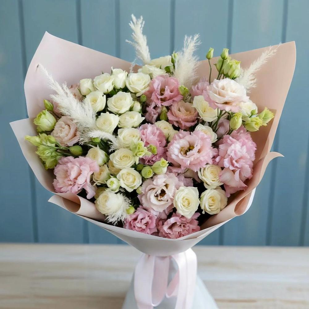 Букет цветов из: Альстромерии и Розы в Селиваниху