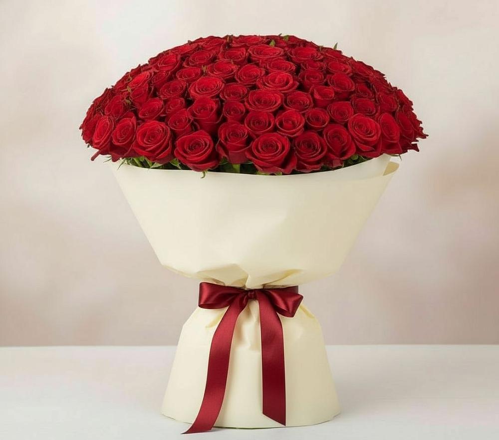 Букет 101 Красная роза Милано в Селиваниху