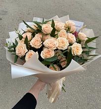 Букет Кремовые розы Латте в Селиваниху