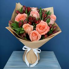 Букет цветов из:  Розы и Альстромерии в Селиваниху