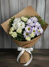 Букет цветов из:  Хризантемы и Розы в Селиваниху