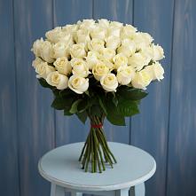Букет 51 Белая роза Эдлесс Лав в Селиваниху