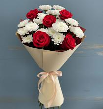 Букет цветов из:  Розы и Хризантемы в Селиваниху
