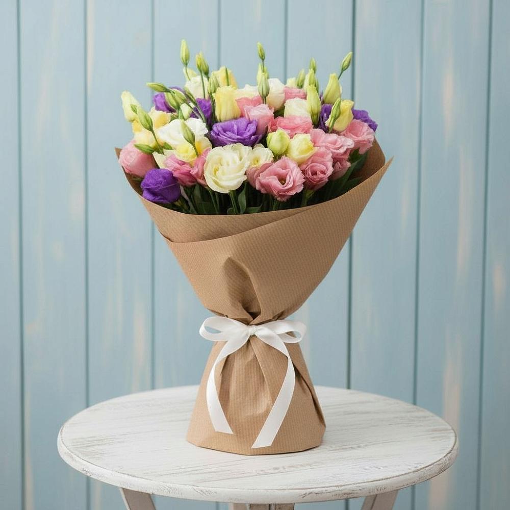 Букет цветов из: Лизиантусы в Селиваниху