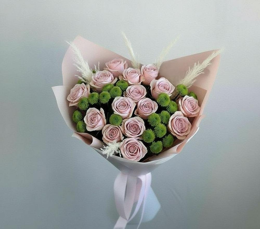 Букет цветов из: Розы и Хризантемы в Селиваниху