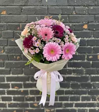 Букет цветов из:  Герберы и Хризантемы в Селиваниху