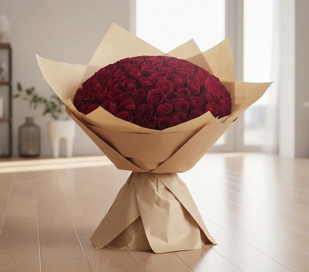 Букет 101 Красная роза в Селиваниху