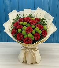 Букет цветов из:  Розы и Хризантемы в Селиваниху