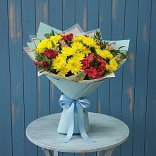 Букет цветов из:  Альстромерии и Хризантемы #REPLACE_PRED# Селиваниху
